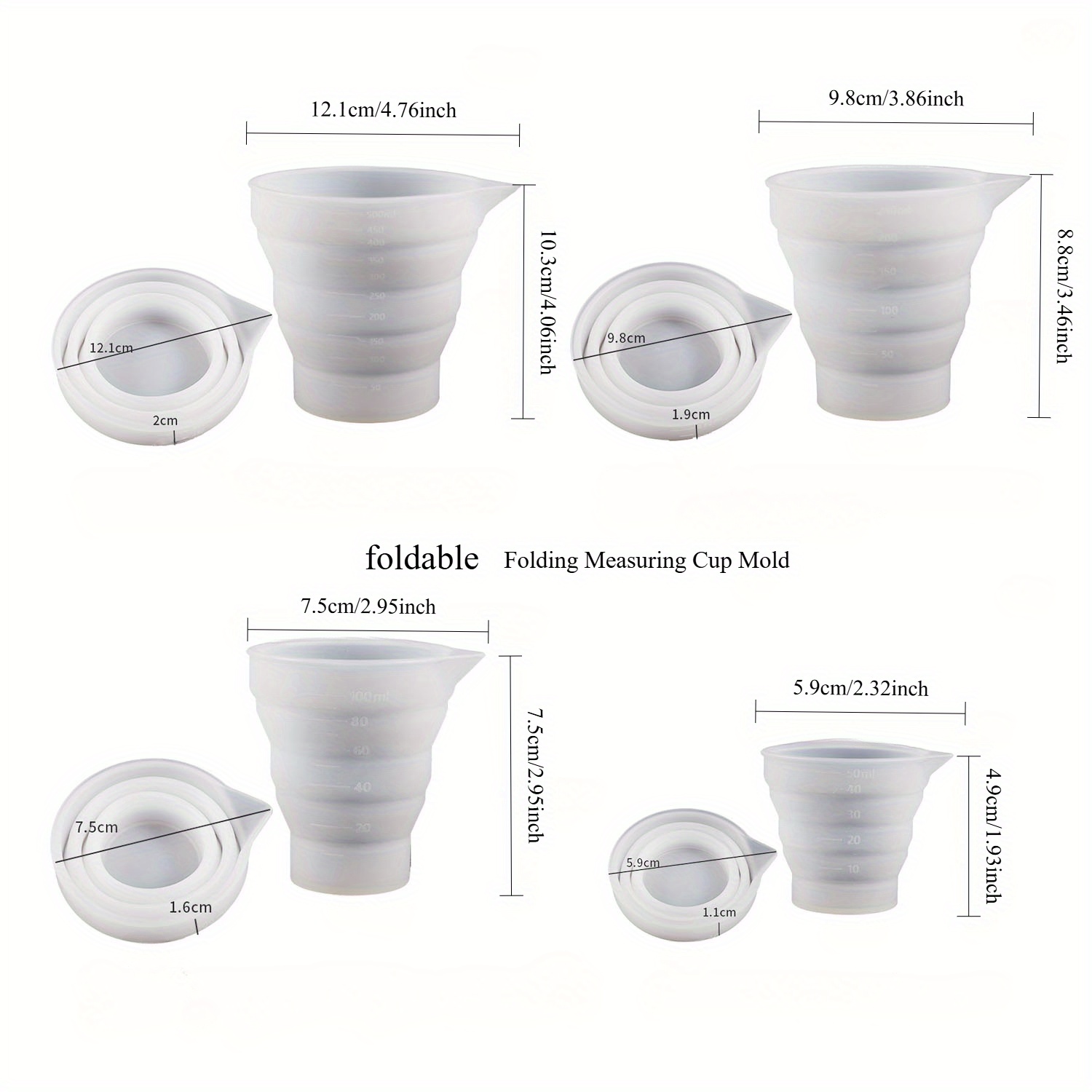 كوب قياس سيليكون قابل للطي سعة - مراجعة Mixing Cup Silicone وسعره