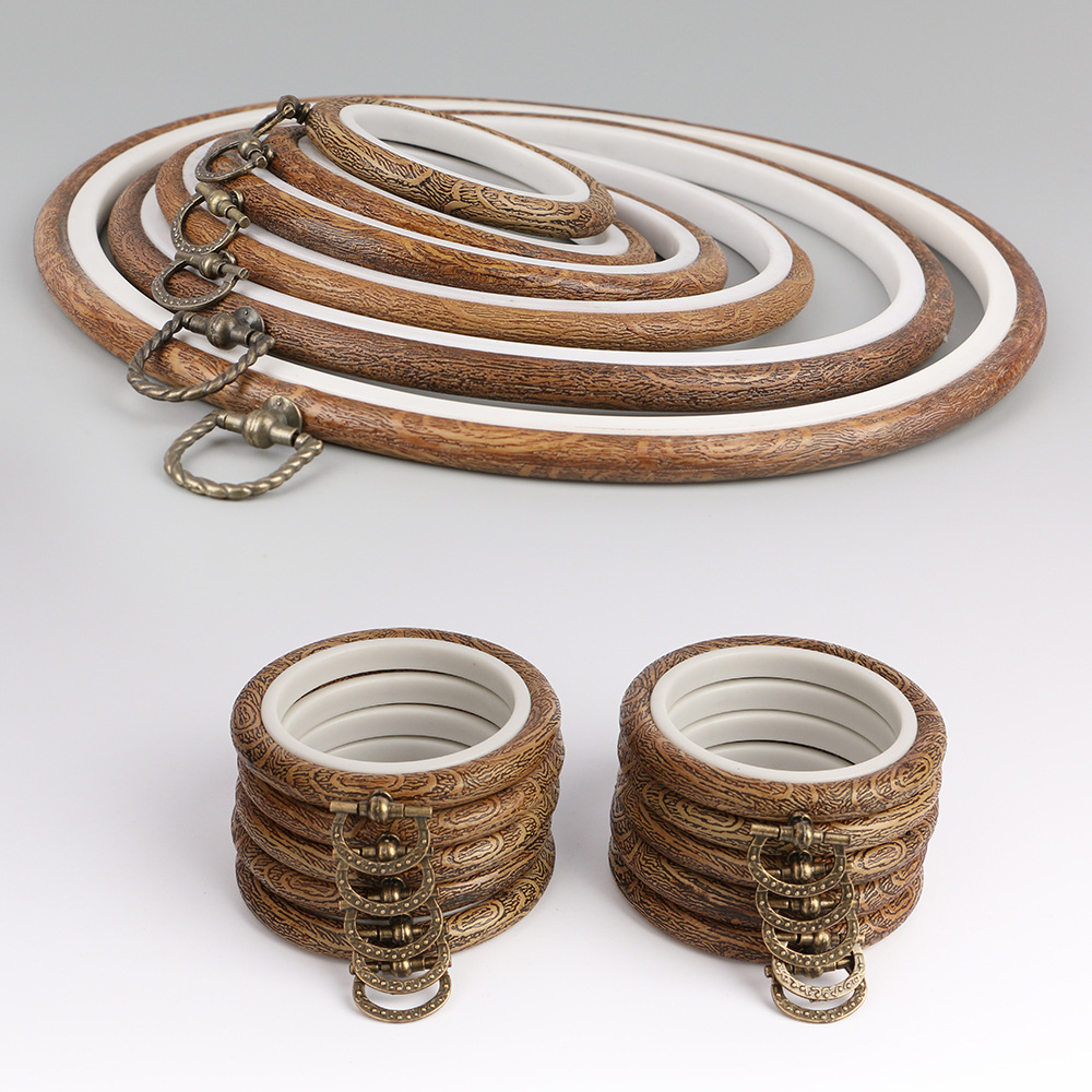 طقم أطواق تطريز بلون خشبي مستد - مراجعة Wood Ring Blank وسعره